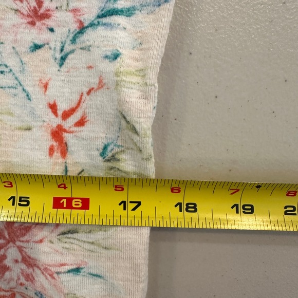 Tommy Bahama Womens Floral Print Cotton 3/4 Sleeve Top XS TP - Picture 8 of 9